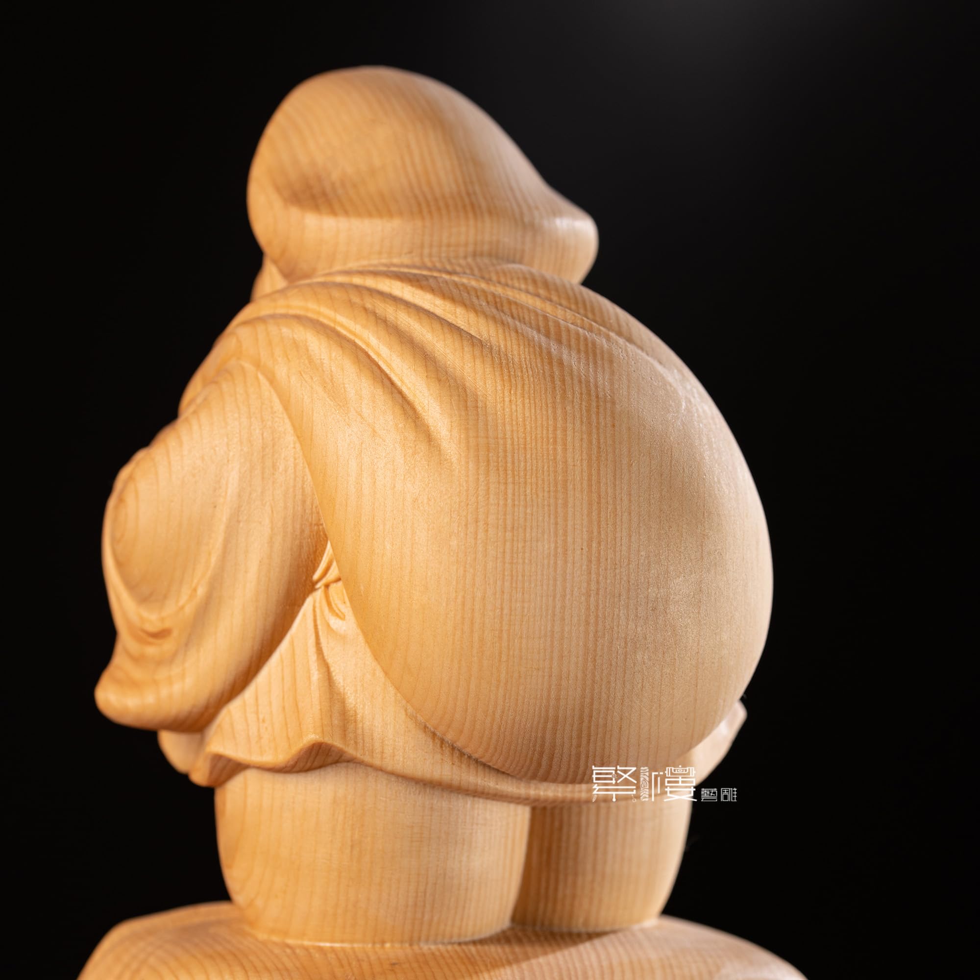 木彫り 大黒天 像 高さ約55cm 大黒様 七福神 縁起物 置物 米俵